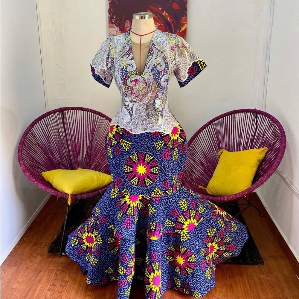 Custom Ankara Dress never worn